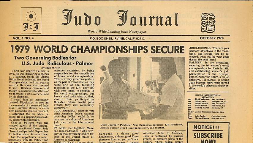 10/78 Judo Journal Newspaper